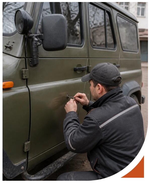Профессиональное вскрытие автомобиля УАЗ без повреждений в Серове